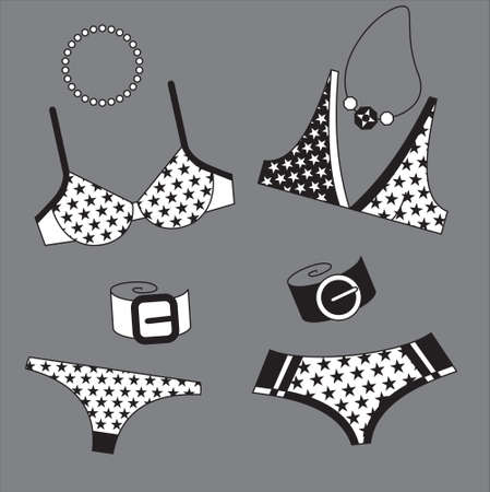 underwear and accessoriesのイラスト素材