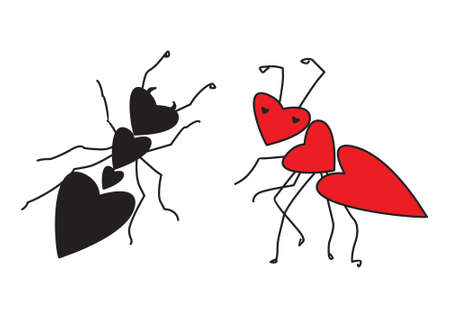ants in loveのイラスト素材