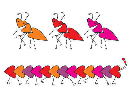 ants in loveのイラスト素材