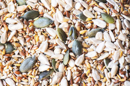 Close up of seed mix. healthy eating concept.の写真素材