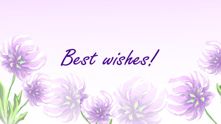 happy women's day best wishes with love floral watercolor backgroundの写真素材