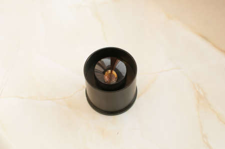 Part of old black lens