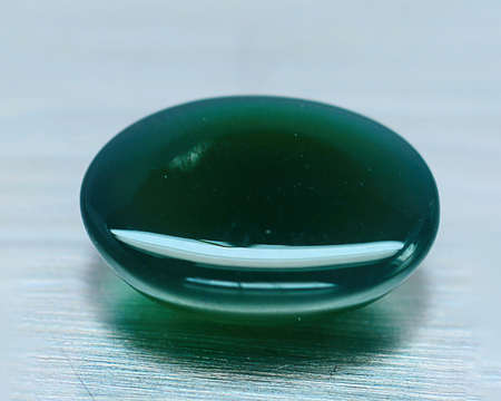Natural green agate on white backgroundの写真素材