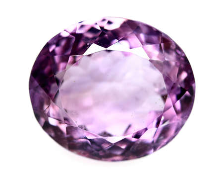 Natural amethyst on white backgroundの写真素材
