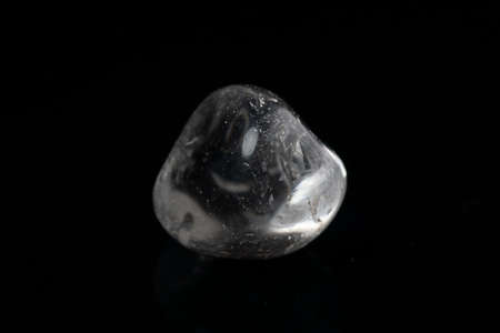 Natural mineral quartz on a black background