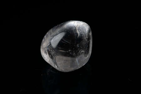 Natural mineral quartz on a black backgroundの写真素材
