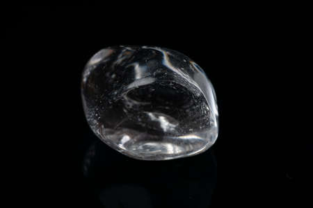 Natural mineral quartz on a black background