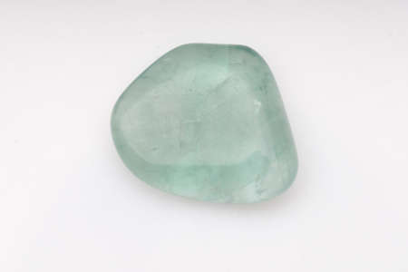 Natural fluorite on a white backgroundの写真素材