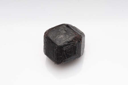Natural stone garnet on white backgroundの写真素材