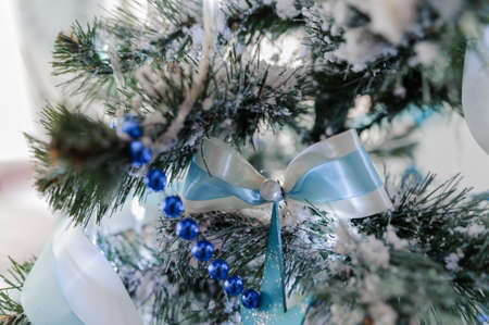 Christmas xmas and New Year holidays decoration on the christmas treeの写真素材