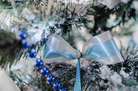 Christmas xmas and New Year holidays decoration on the christmas treeの写真素材