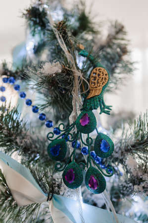 Christmas xmas and New Year holidays decoration on the christmas treeの写真素材