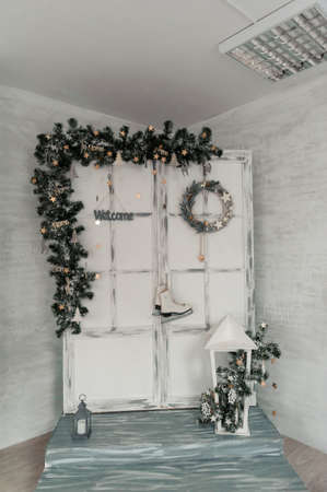 Christmas xmas and New Year holidays the decorationの写真素材
