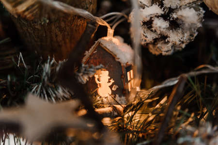 Christmas xmas and New Year holidays the decorationの写真素材