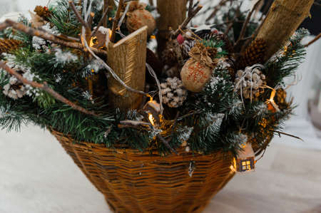 Christmas xmas and New Year holidays the decoration