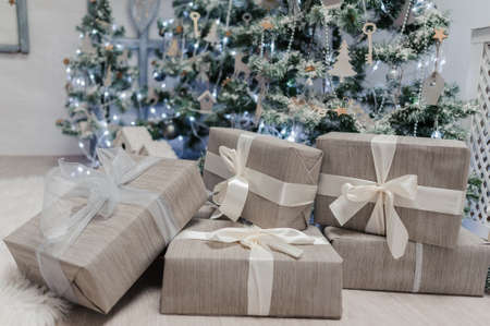 Christmas xmas and New Year holidays gifts the decoration