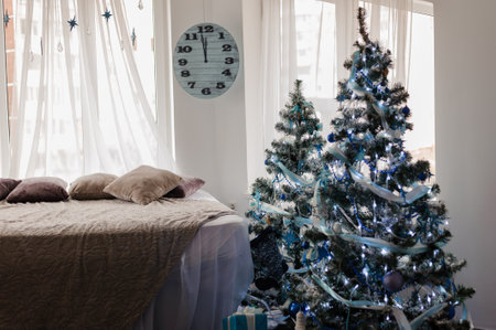 Christmas xmas and New Year holidays gifts the decorationの写真素材