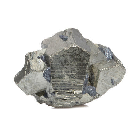 Natural gem pyrite isolated on white background