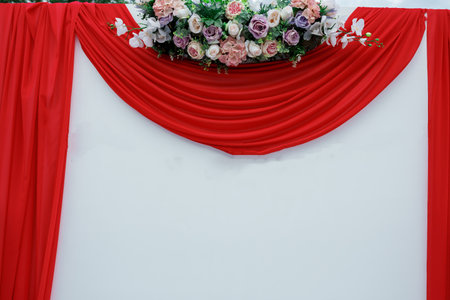 Wedding arches with multi-colored flowers