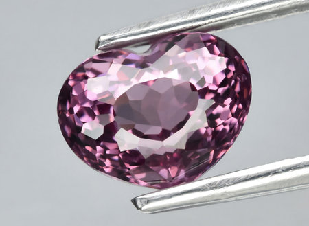 Natural pink malaya garnet gem backgroundの写真素材
