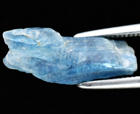 A Brilliant Aquamarine Crystal Showcasing Intricate Clarity and Subtle Blue Hues.の写真素材