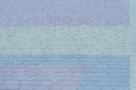 A Harmonious Mosaic of Paved Pathways in Soft Pastel Hues.