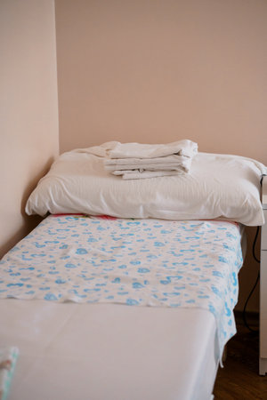 Cozy and Inviting Massage Table Set Up for Relaxation Therapy.