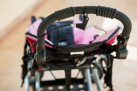 Innovative Pushchair Handle with Ergonomic Design Features.の写真素材
