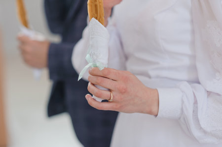 Elegant Wedding Ceremony Moment with Traditions and Hand Details.