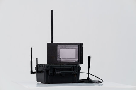 Advanced Electronic Warfare System with Communication Antennas.