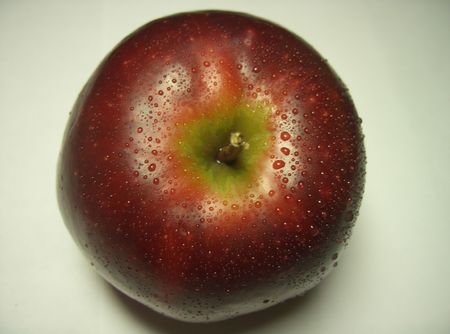 red wet appleの写真素材