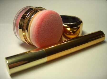 touche blush and mascaraの写真素材