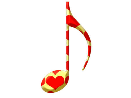 note with hearts on whiteの写真素材