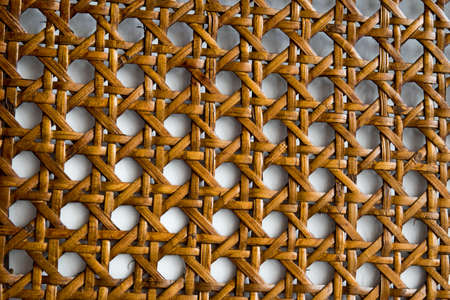 Wooden bamboo mesh texture, design decor detail