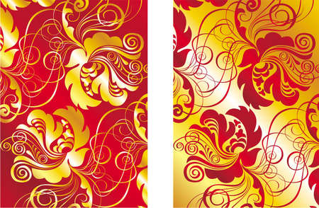  Pattern from elements and parts of plantsのイラスト素材