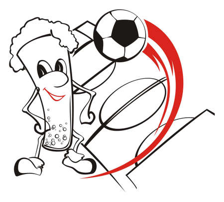 Registration for football equipment of the fansのイラスト素材