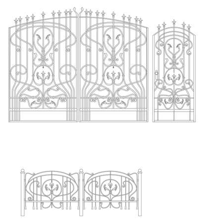 Forged gate for a protectionのイラスト素材