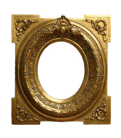 Decorated gilded wall picture frameworkの写真素材
