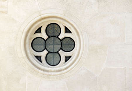 Gothic style church, decorated window.の写真素材