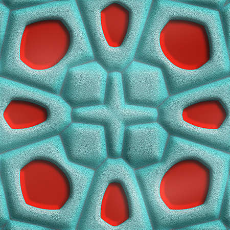 Seamless tileable decorative 3d abstract background pattern.