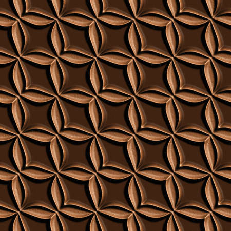 3d seamless tile pattern brown leather background.
