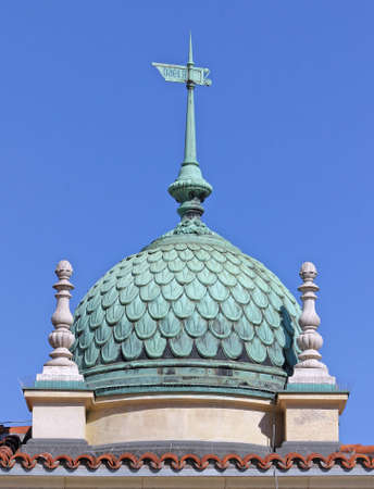 Budapest, Hungary, Castle Hill, buildings decorated cupola.の写真素材