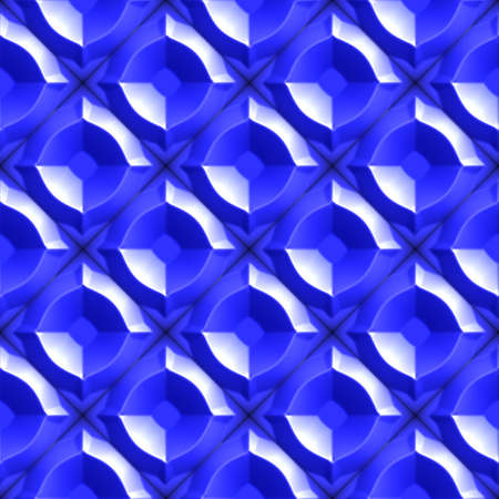 3D effect seamless background, blue wallpaper decoration pattern.の写真素材