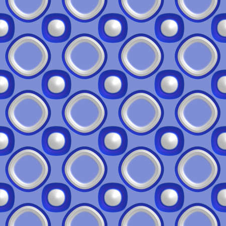 3D effect seamless background, blue wallpaper decoration pattern.