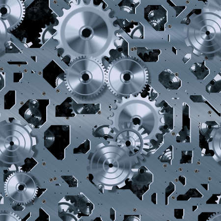 3d effect seamless background wallpaper metal tiled pattern.
