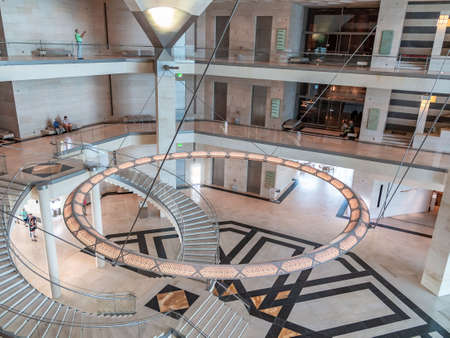 Doha, Qatar - December 20, 2018: interior and decoration of the building of the Museum of Islamic...