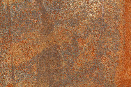 Grunge surface of a rusted sheet of metal, background, texture