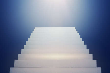 Stairs up leading to the light.の写真素材