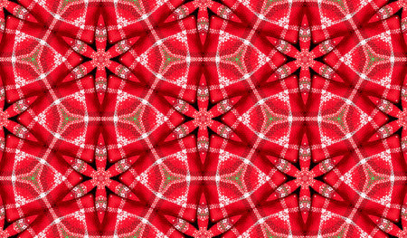 Abstract seamless texture from a photo of red green textile.の写真素材