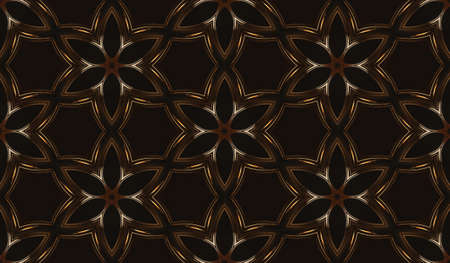 Abstract seamless dark brown texture with a pattern in the form of flowersの写真素材